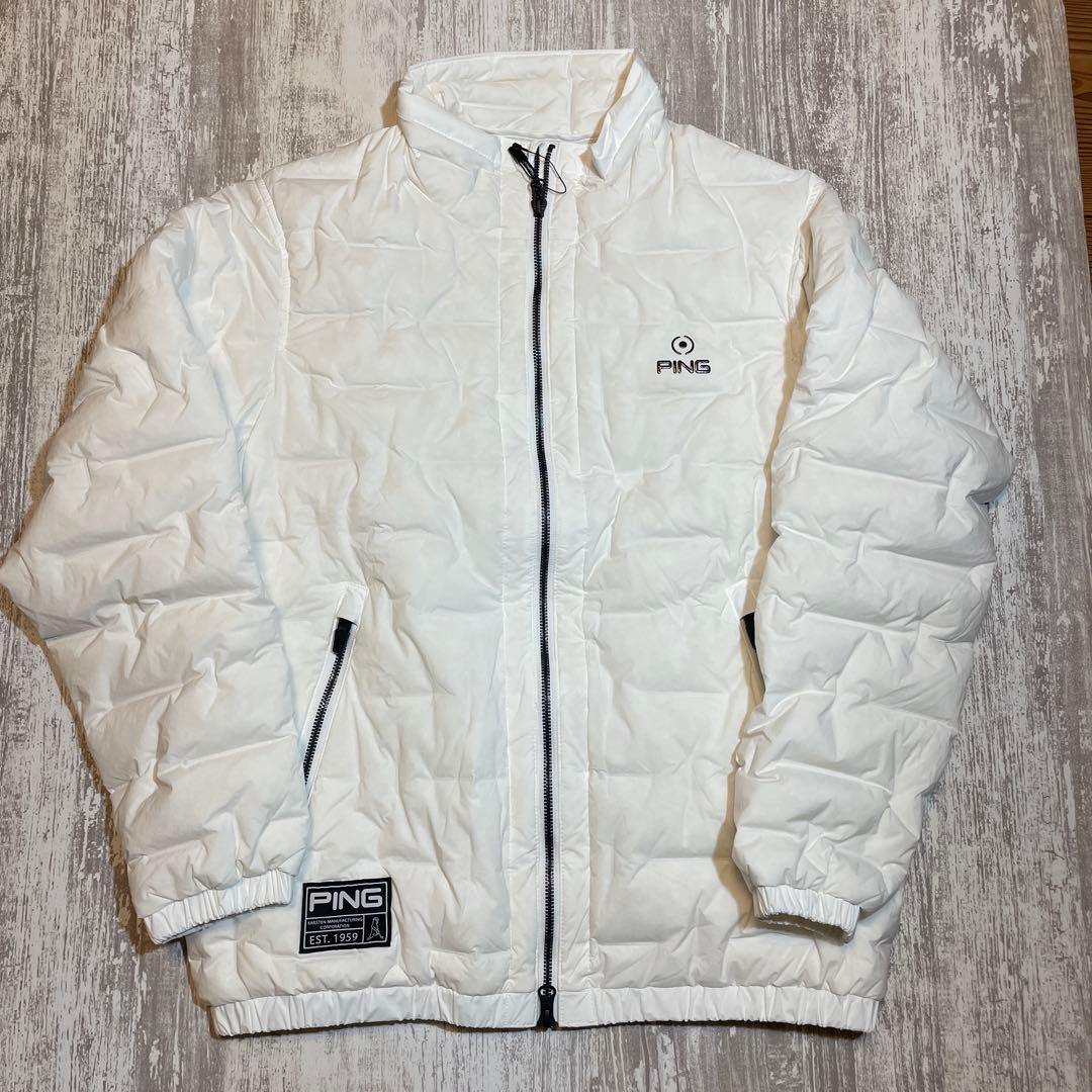 PING ピン　ゴルフウェア　フルジップ　ダウンブルゾン Mサイズ　ホワイト
