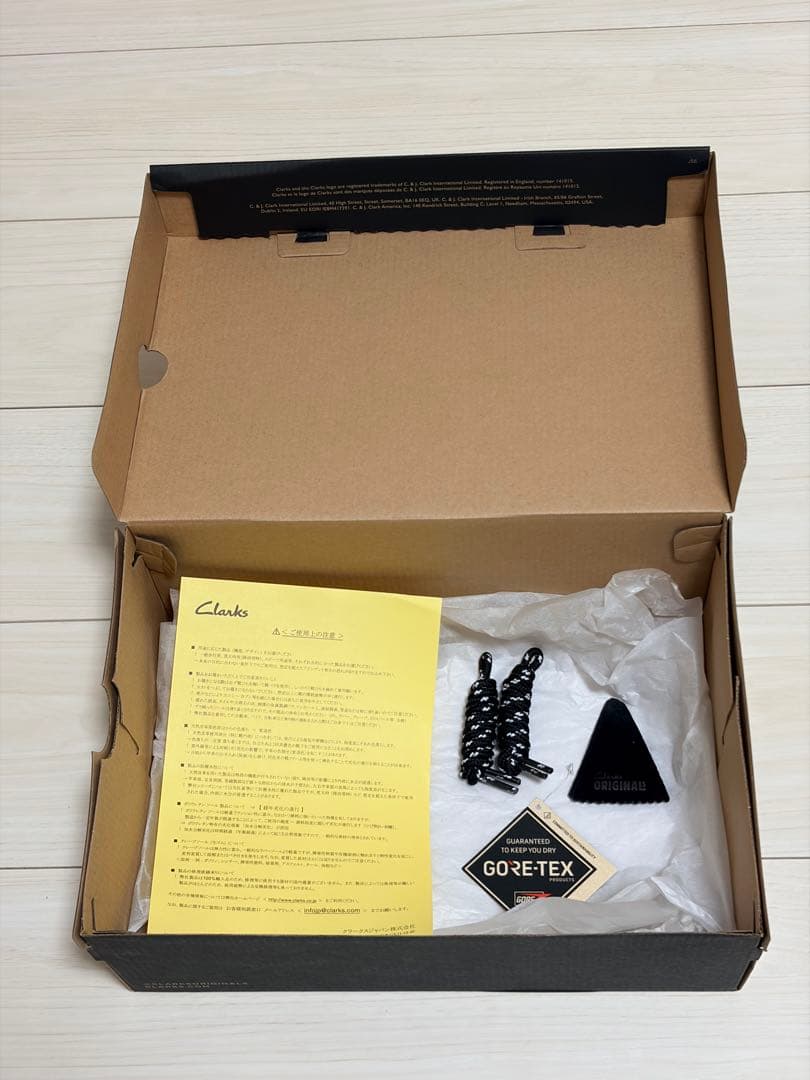 クラークス ワラビー ゴアテックス gore-tex ブラック 25.5cm
