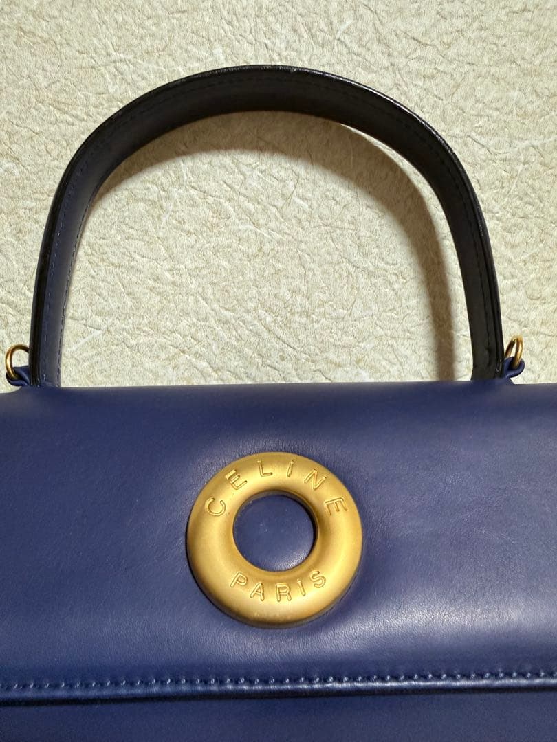 セリーヌ サークルロゴ ハンドバッグ ショルダーバッグ レザー CELINE