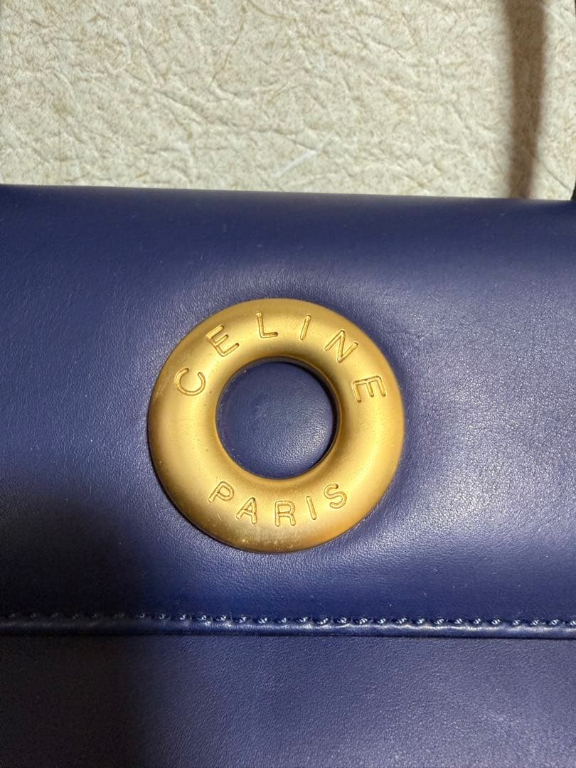 セリーヌ サークルロゴ ハンドバッグ ショルダーバッグ レザー CELINE