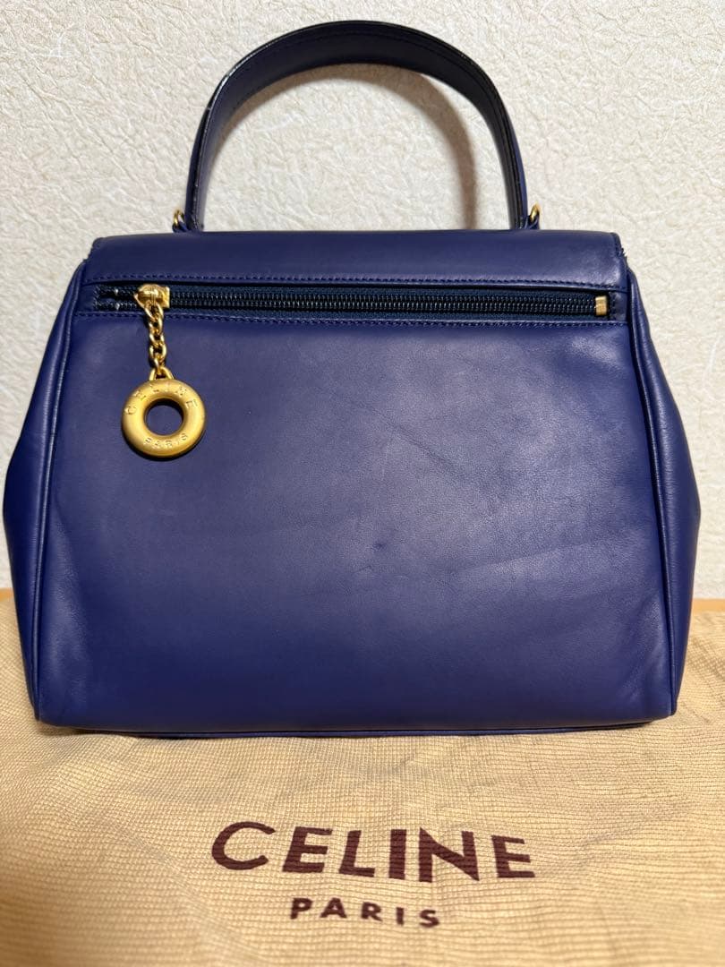 セリーヌ サークルロゴ ハンドバッグ ショルダーバッグ レザー CELINE