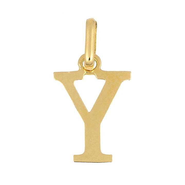 K18YG イニシャル アルファベット Y トップ ヘッド チャーム 新品