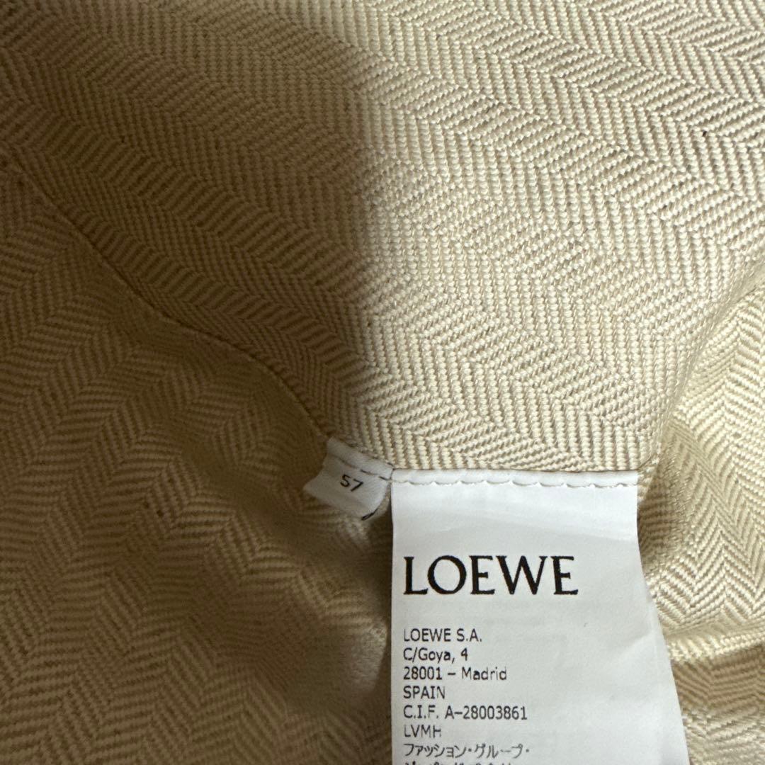 【美品】LOEWE ブラウンレザーバケットハット