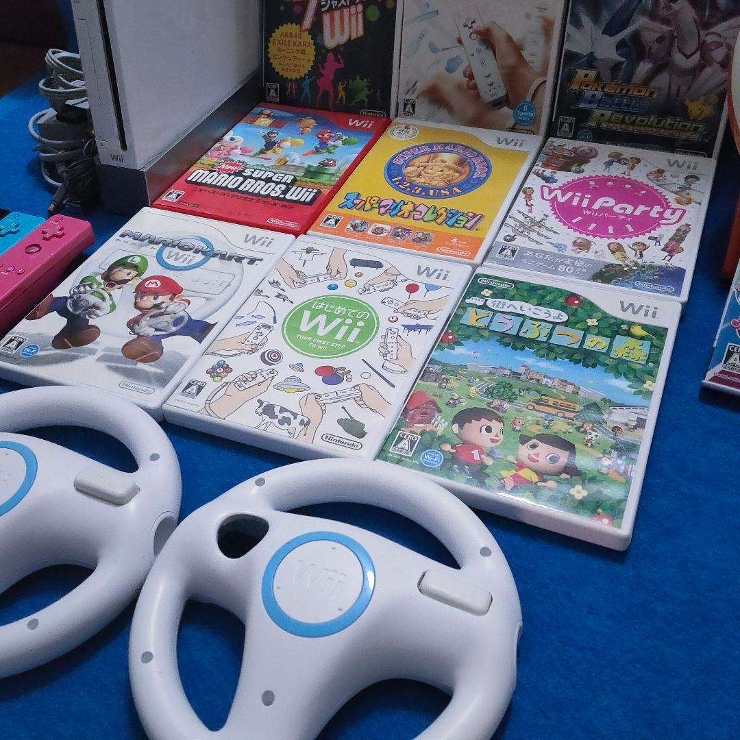 贅沢に♪Wii ハンドル 本体 マリオカート 太鼓の達人 カラフルリモコン