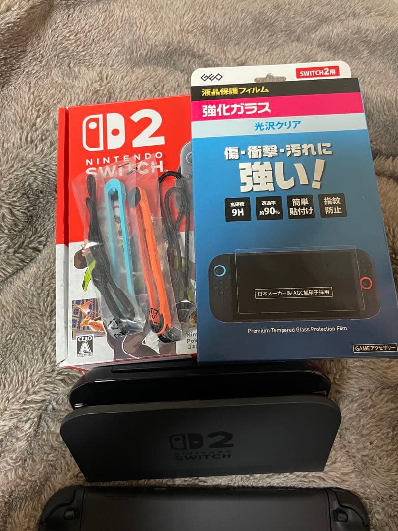 Nintendo Switch2本体 強化ガラスフィルム付き