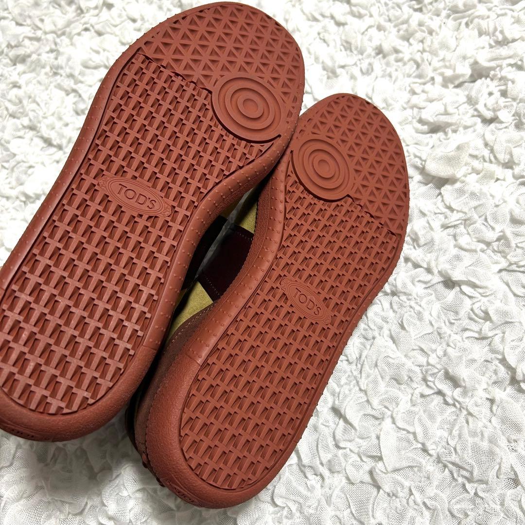 新品✨20AW 定価10.4万円 トッズ ロゴ入り スエード×レザー スニーカー