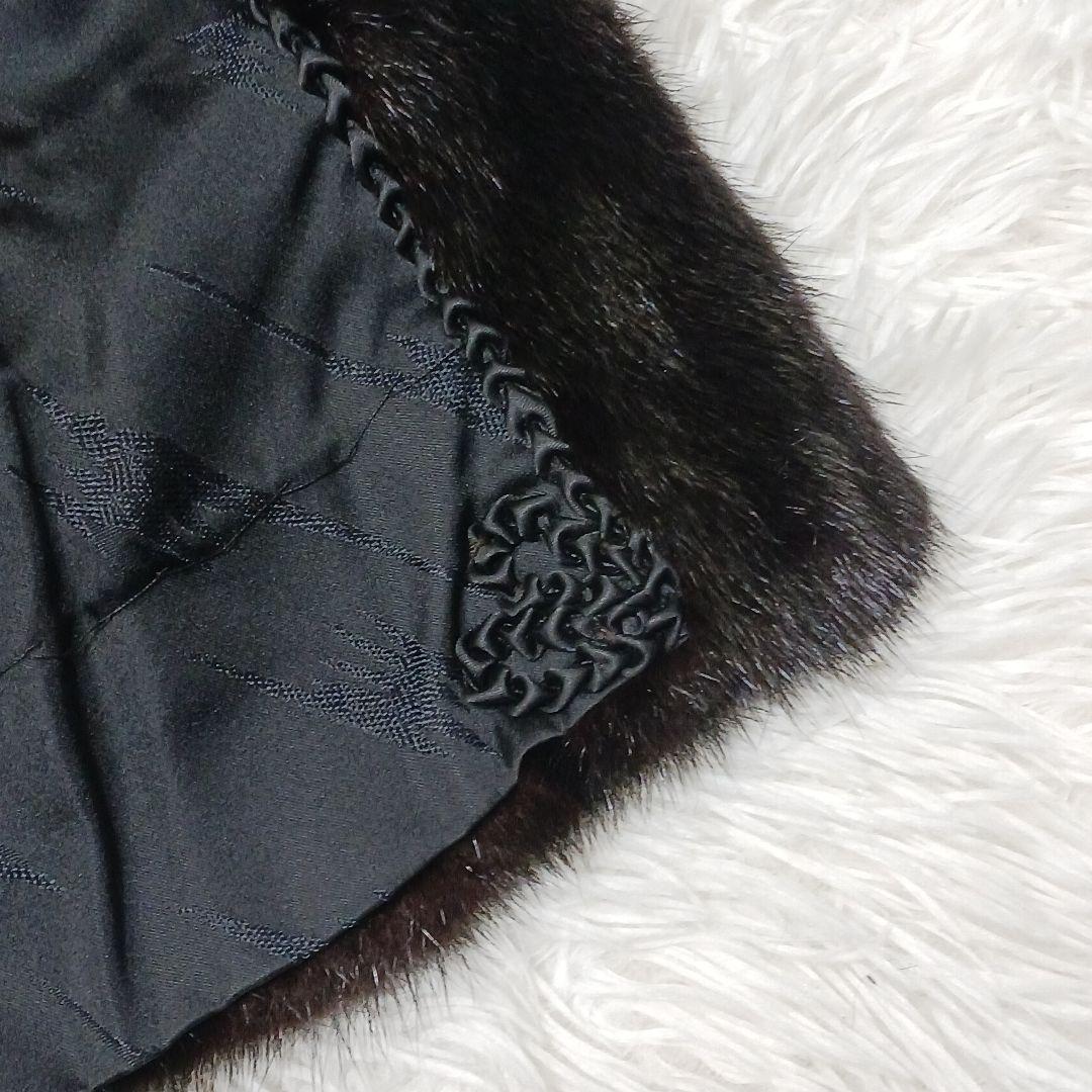 ✨最高級✨サガミンク　銀タグ　毛皮ファーコート　ブラック