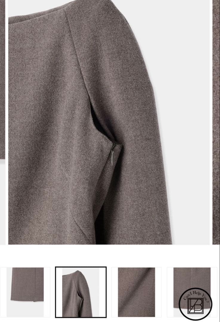 ワンピース L'AUBE BLANC Narrow Line Cape Dress 2025