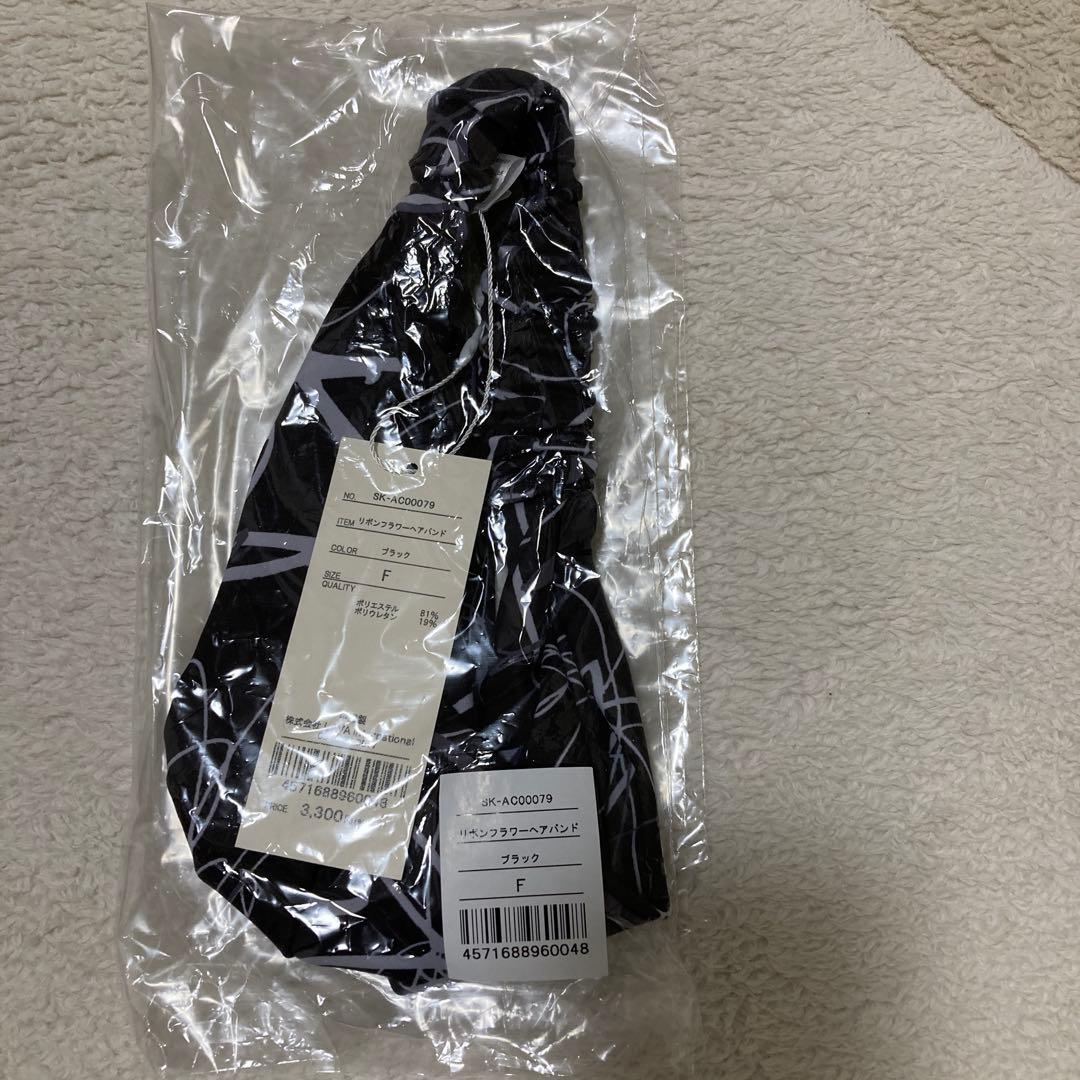 スカーラ　lava リボンフラワーブラトップ、スパッツ、ヘアーバンド　3点セット