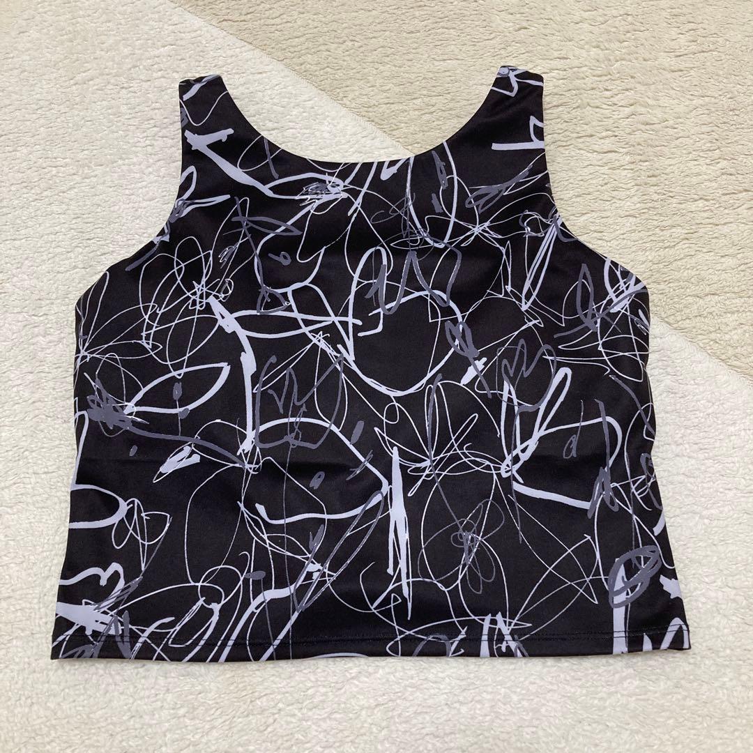 スカーラ　lava リボンフラワーブラトップ、スパッツ、ヘアーバンド　3点セット