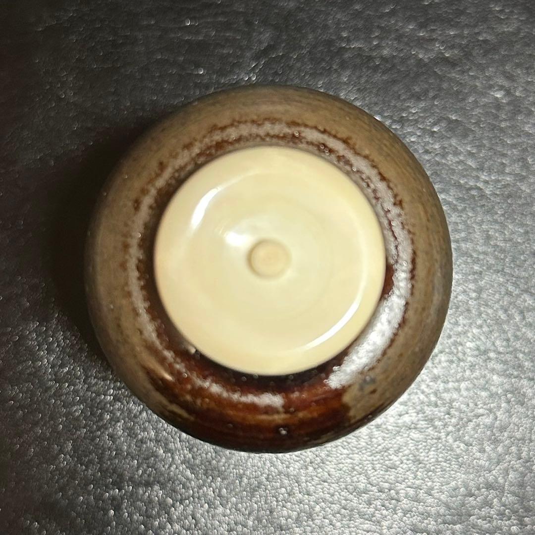 ★茶道具！古瀬戸 在中菴肩衝写 茶入！撫子金欄『笹田 仁史』作！共箱/仕覆付！★