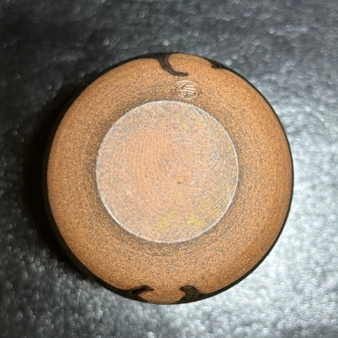 ★茶道具！古瀬戸 在中菴肩衝写 茶入！撫子金欄『笹田 仁史』作！共箱/仕覆付！★