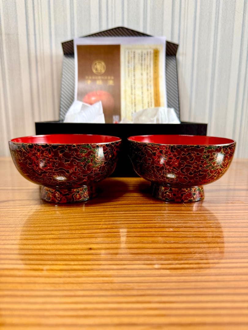 1.7万❗️津軽塗唐塗呂色　二客