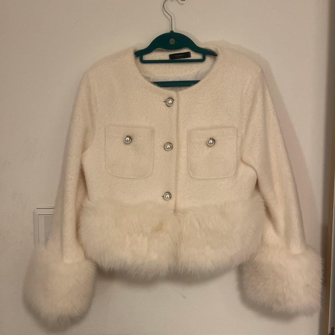 DHOLIC エコファーツイードジャケット