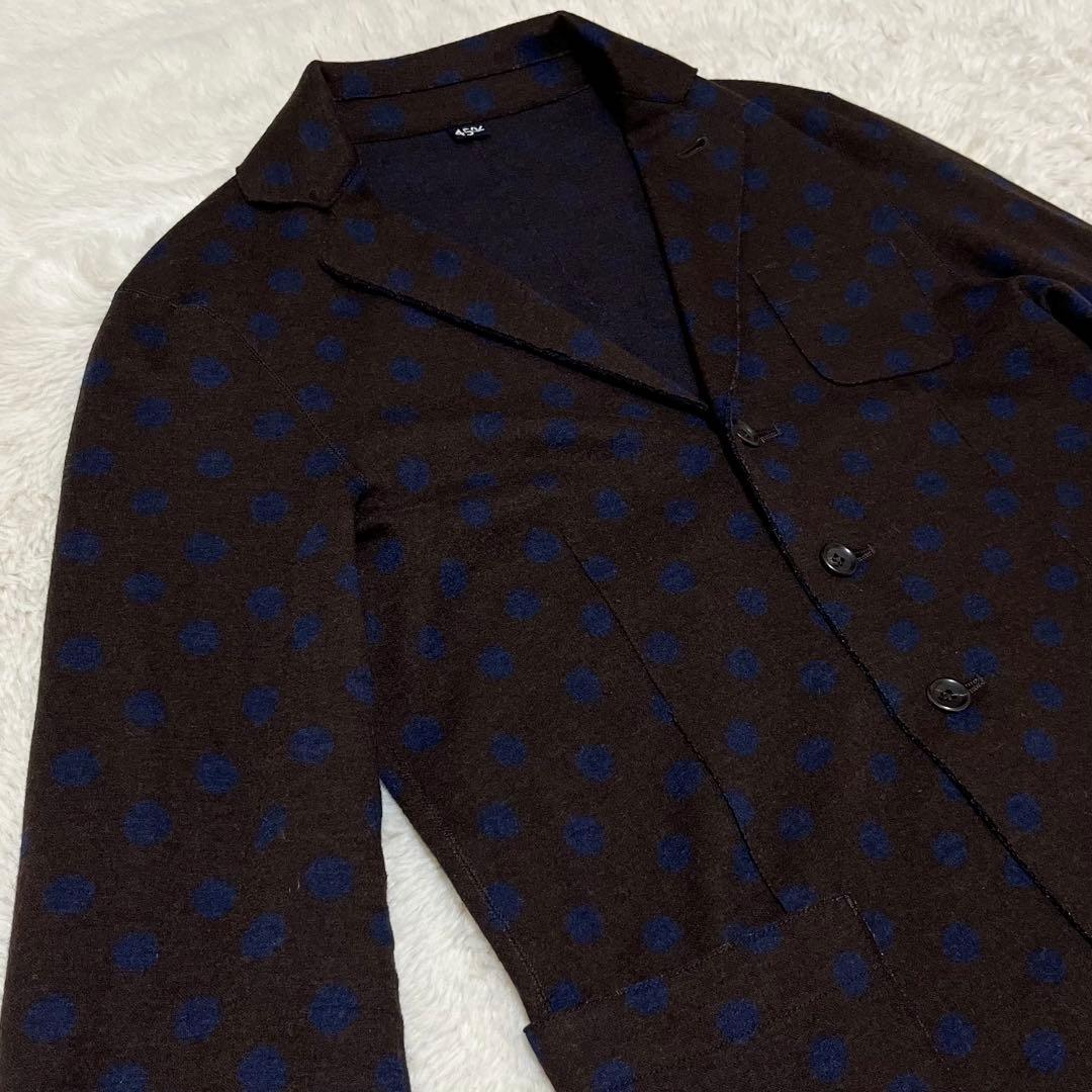 現行　近年モデル　45R テーラード ジャケット　ドット　ウール　茶色　紺　3