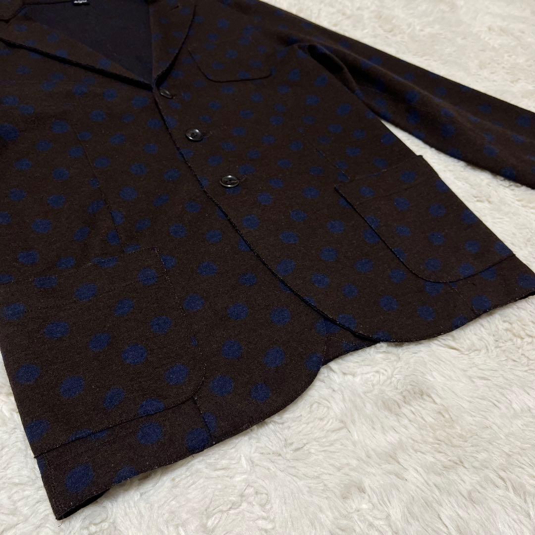 現行　近年モデル　45R テーラード ジャケット　ドット　ウール　茶色　紺　3