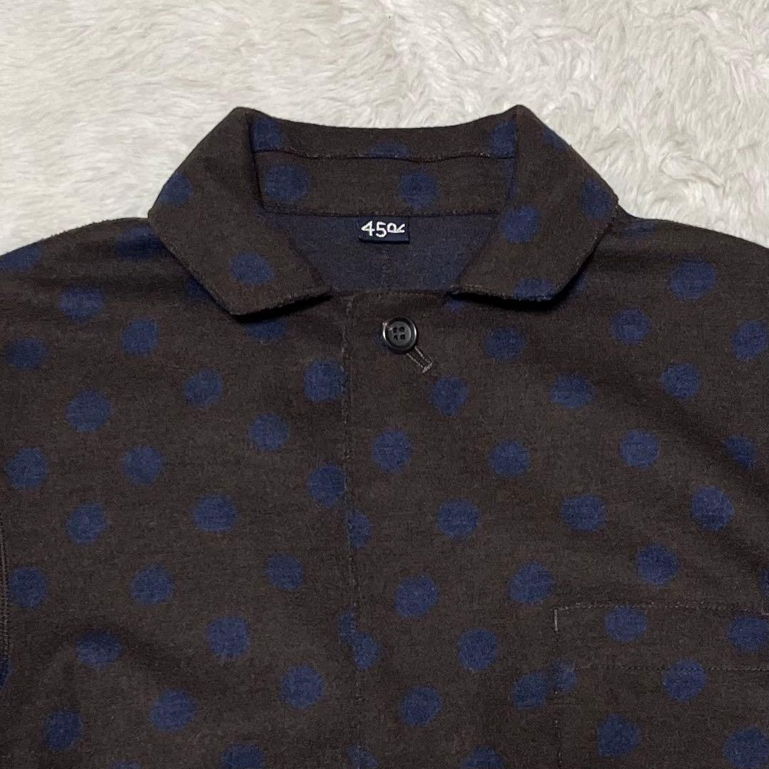 現行　近年モデル　45R テーラード ジャケット　ドット　ウール　茶色　紺　3