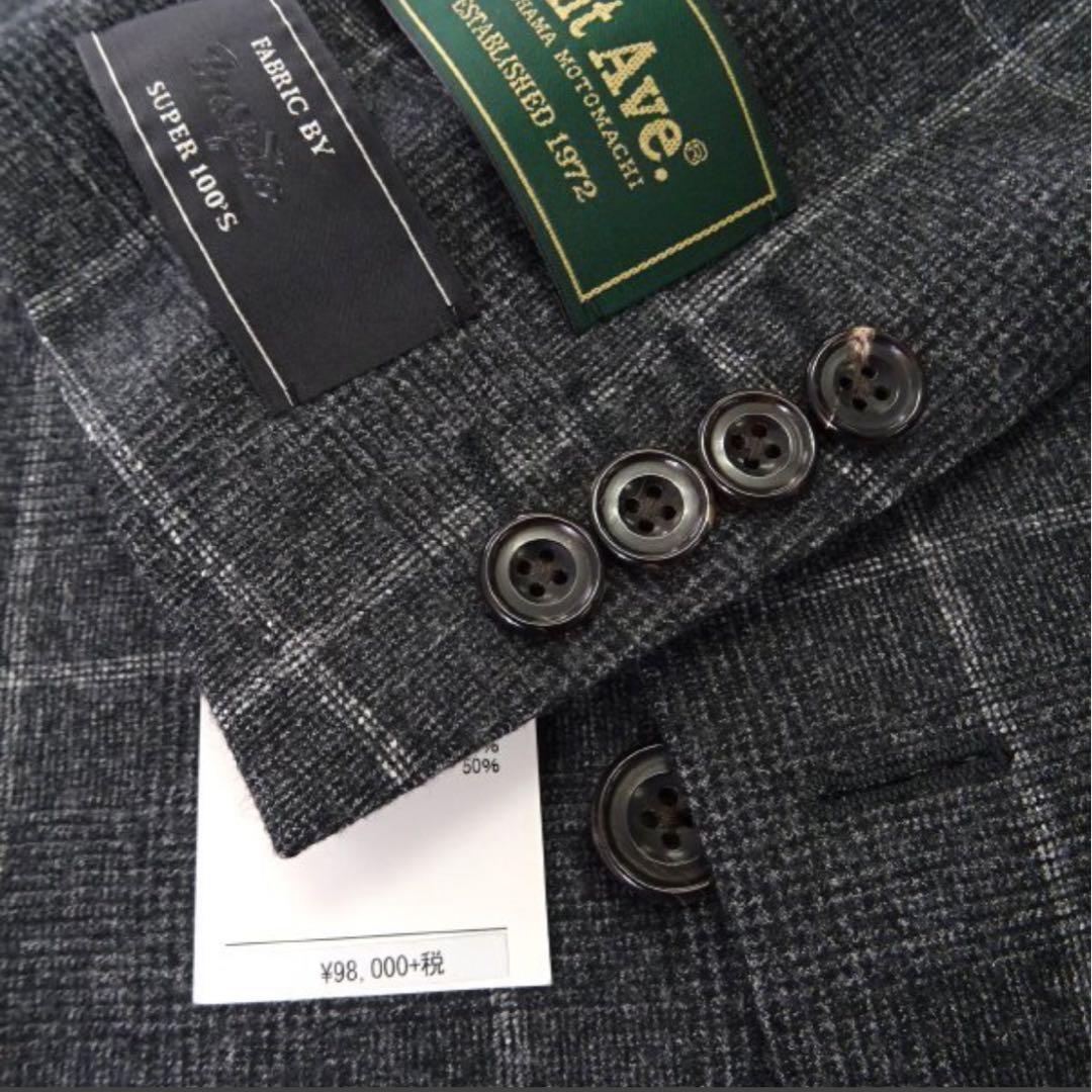 ケントアヴェニュー伊Marzotto Super100'SスーツA6(L)灰秋冬