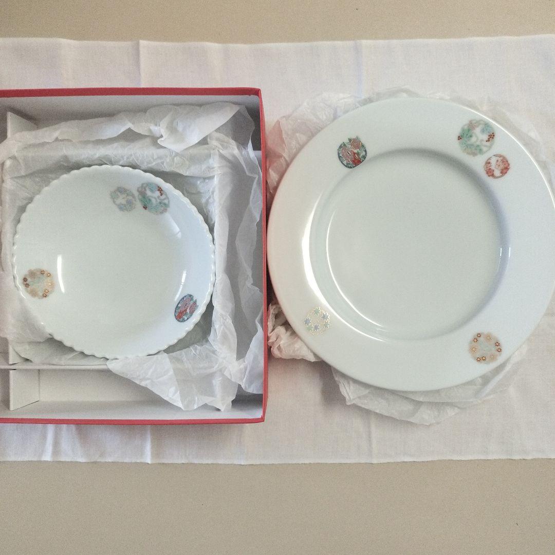 週末SALE【深川製磁】ひめ丸紋　お食い初め食器６点　宮内庁御用達 　出産祝