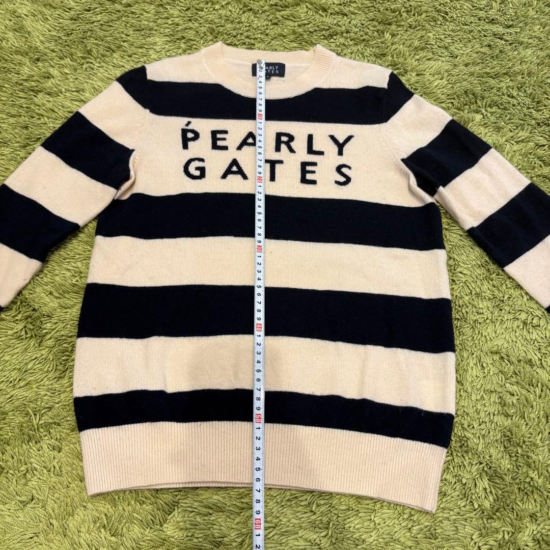 パーリーゲイツ PEARLYGATES ニットセーター ボーダー カシミア混 0