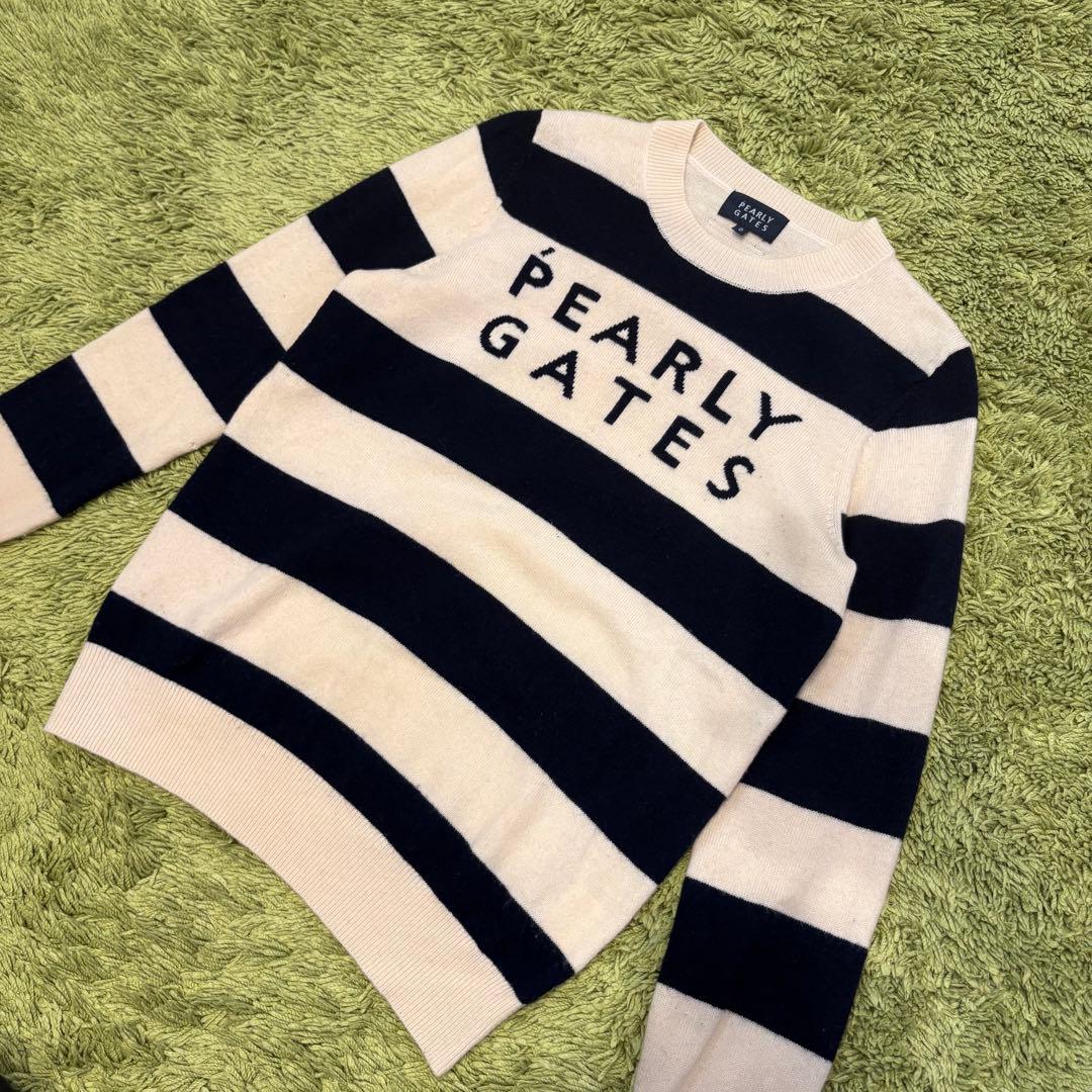 パーリーゲイツ PEARLYGATES ニットセーター ボーダー カシミア混 0