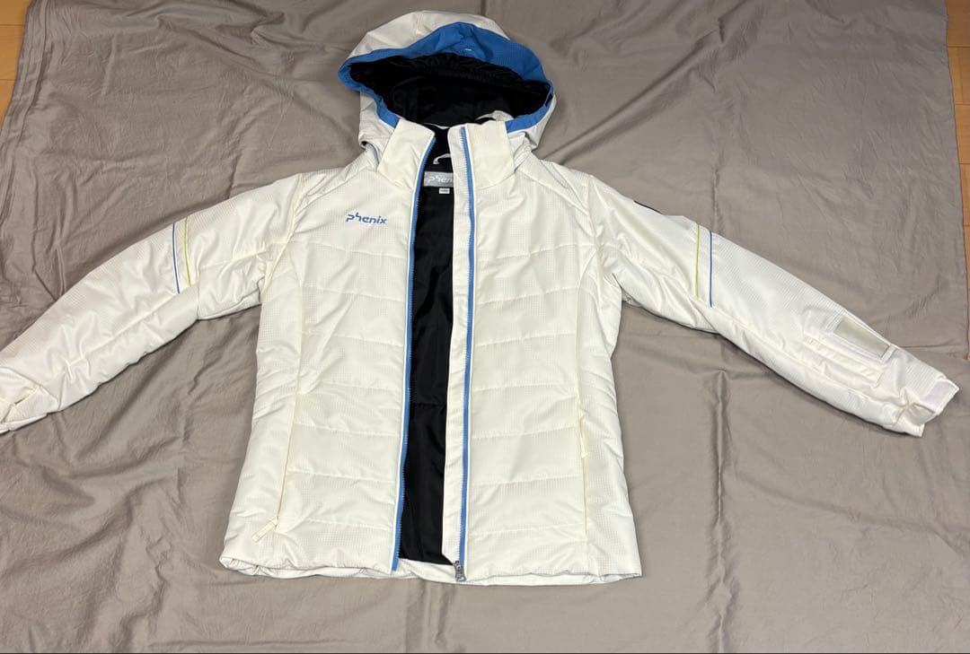 ホワイトジャケット,ブルー スキーウェアセット フェニックス 160