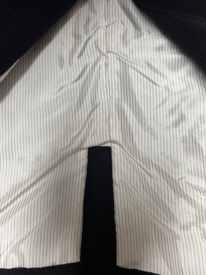 Bonpoint（ボンポワン）ネイビーフリル付き襟コート8A/130