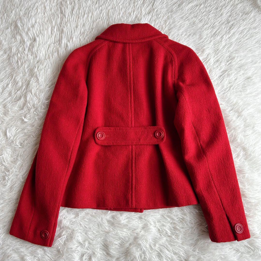 マックスマーラウィークエンドライン　ウールコート　ショート丈　赤　Lサイズ　美品