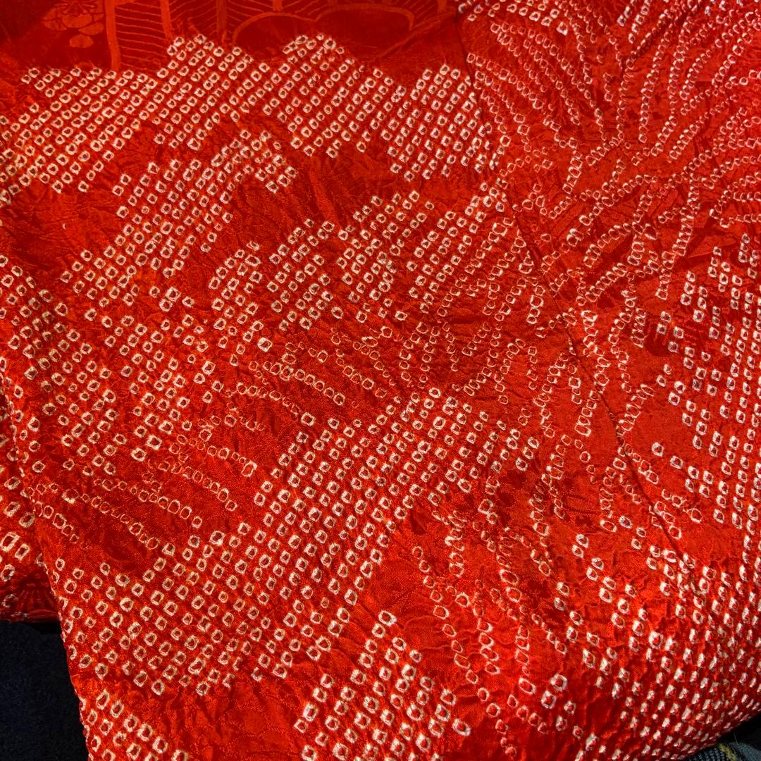 振袖長襦袢25枚綸子絞り錦紗おまとめ売り　材料正絹