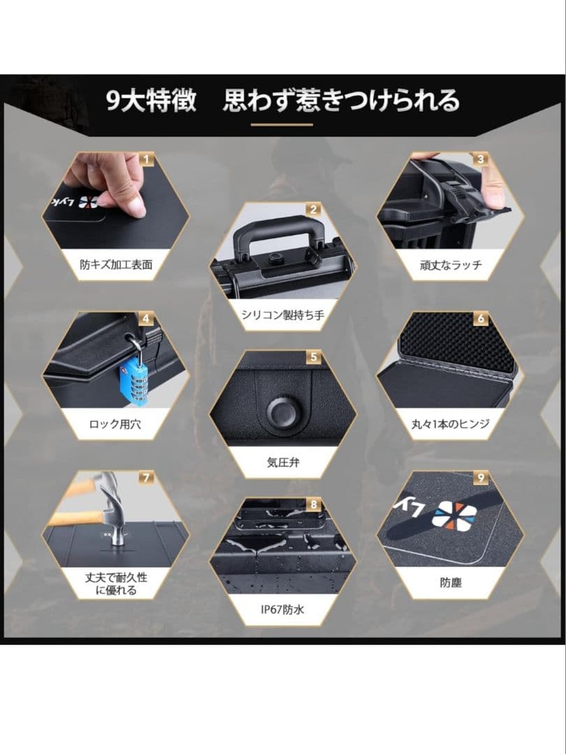 【期間限定】再値下げ‼️Lykus ライカス 防水 ハードケース HC-5020