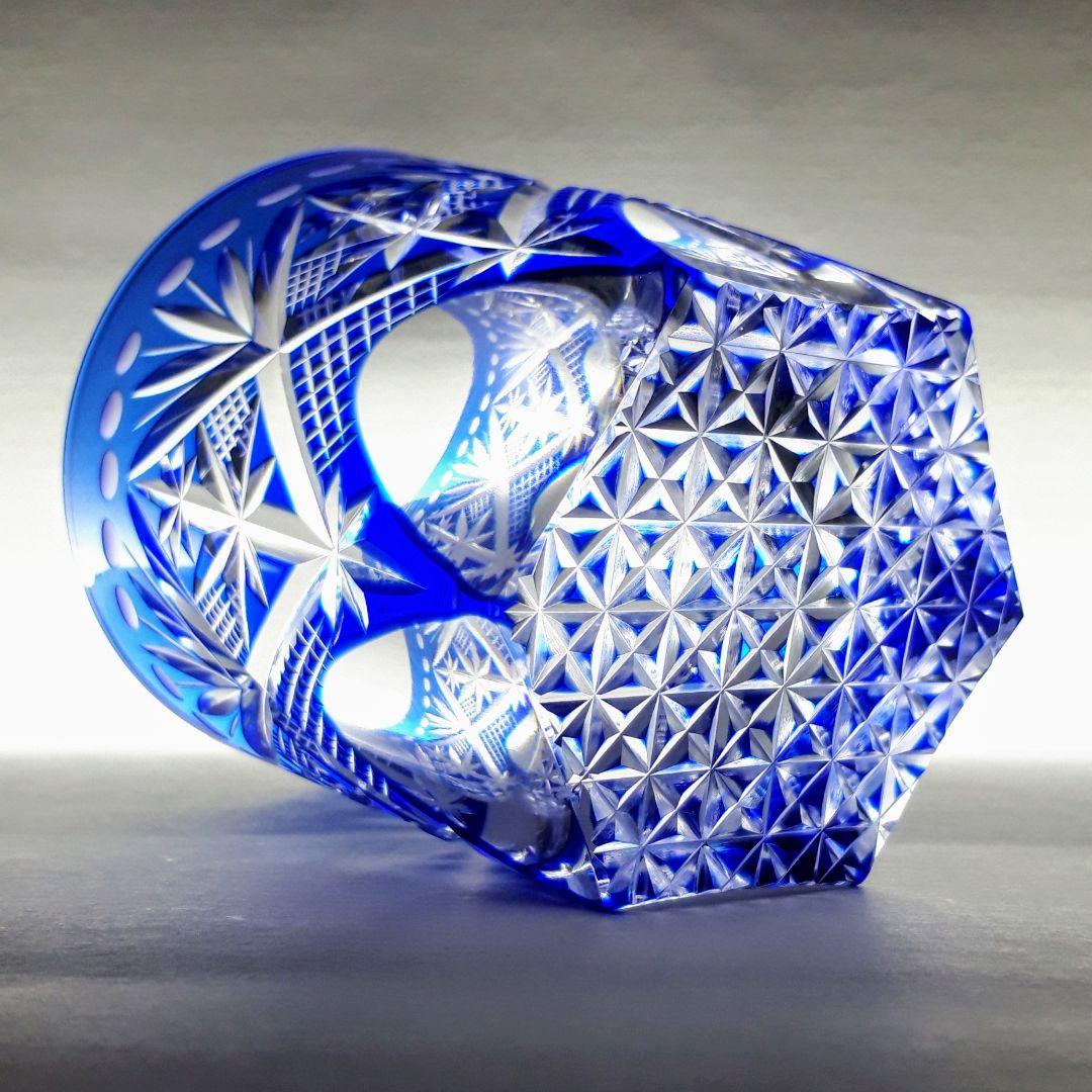 ⭐専用です　　門脇硝子　瑠璃 紅色被せ　ペア ロックグラス　【未使用】