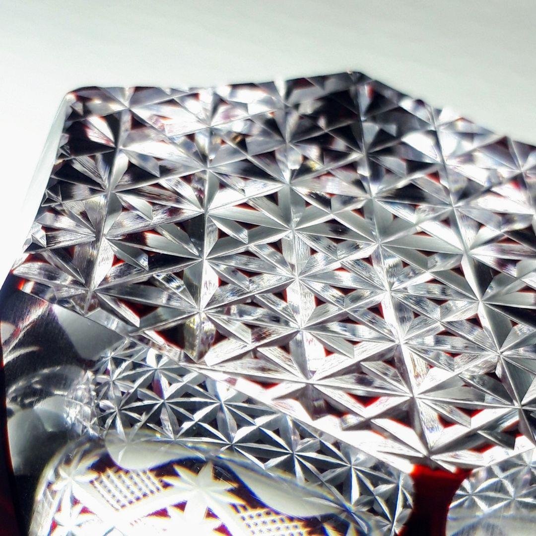 ⭐専用です　　門脇硝子　瑠璃 紅色被せ　ペア ロックグラス　【未使用】