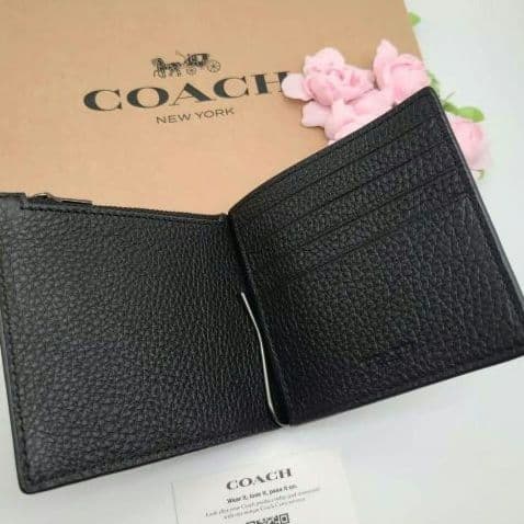 新商品　COACH　コーチ　マネークリップ　折り財布　正規品