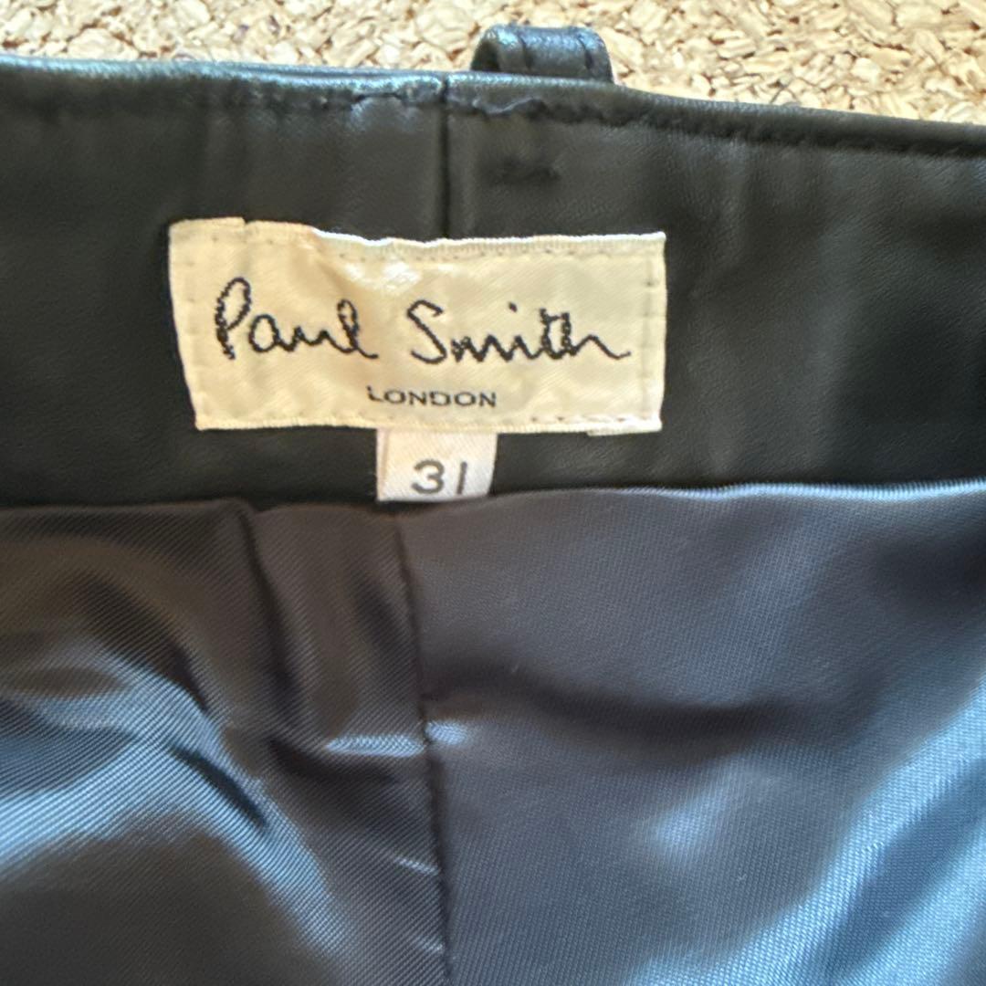ポールスミス　Paul Smith レザーパンツ　黒