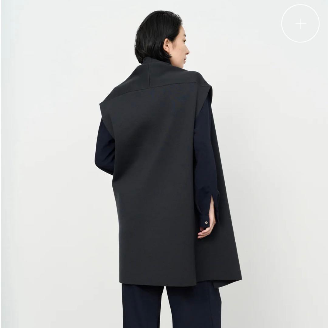 SOEJU ウール混ニットジレベスト　チャコール