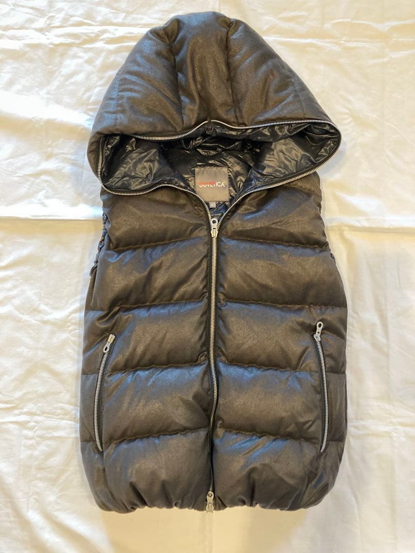 美品！DUVETICA 40 表面ウールのモカグレーダウンベスト　ドゥべティカ