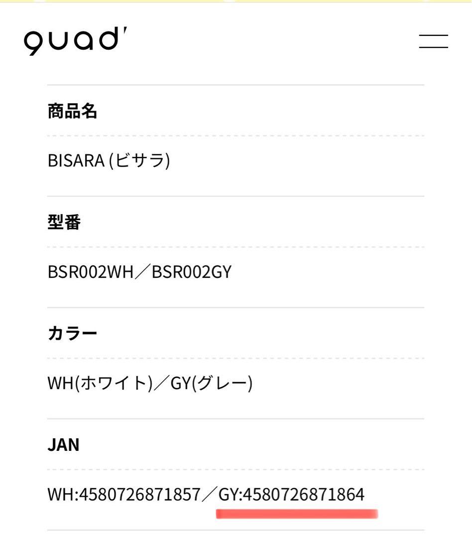 BISARA BSR002GY新品　未使用　ビサラ