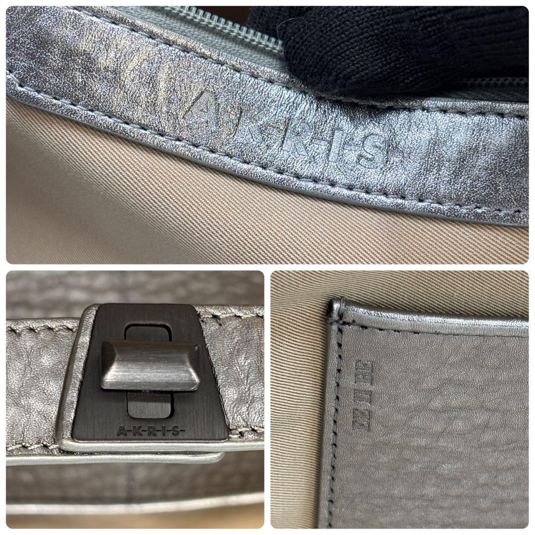 クリスマスローズ ✨ AKRIS AIバッグ　2way トートバッグ