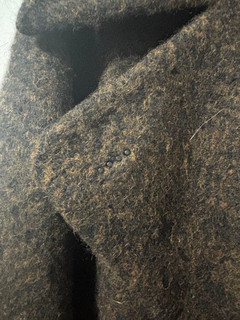 hevoブラウン ダブル チェスターコート