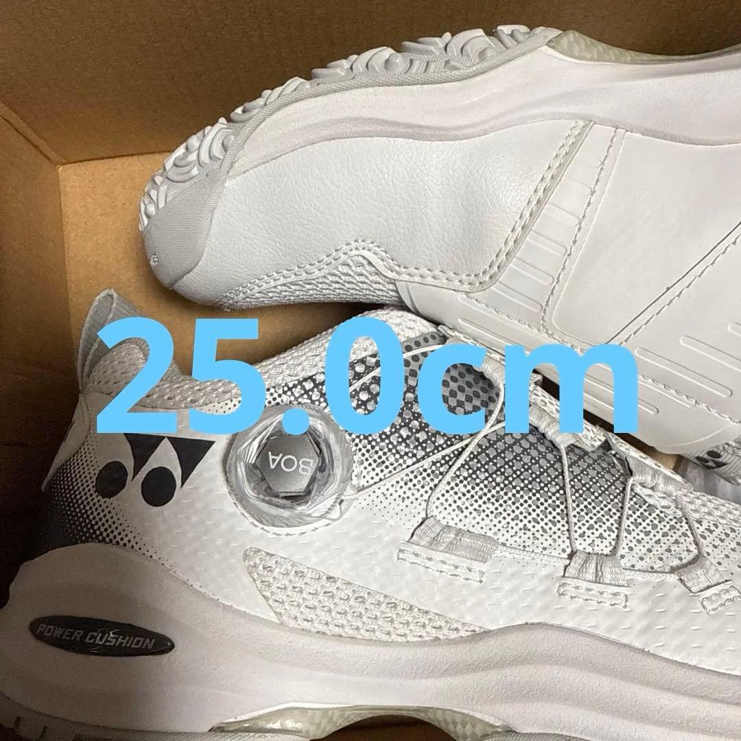 Yonexテニスシューズ25cmパワークッションコンフォートワイドダイヤル4GC