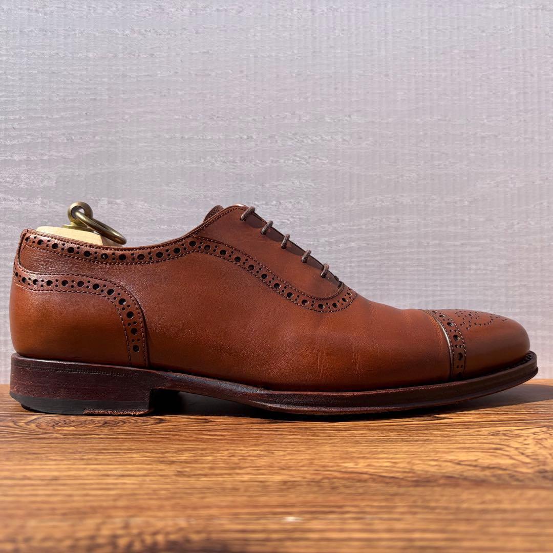 【美品】ジャランスリウァヤ ストレートチップ 26cm ブラウン 内羽根 革靴