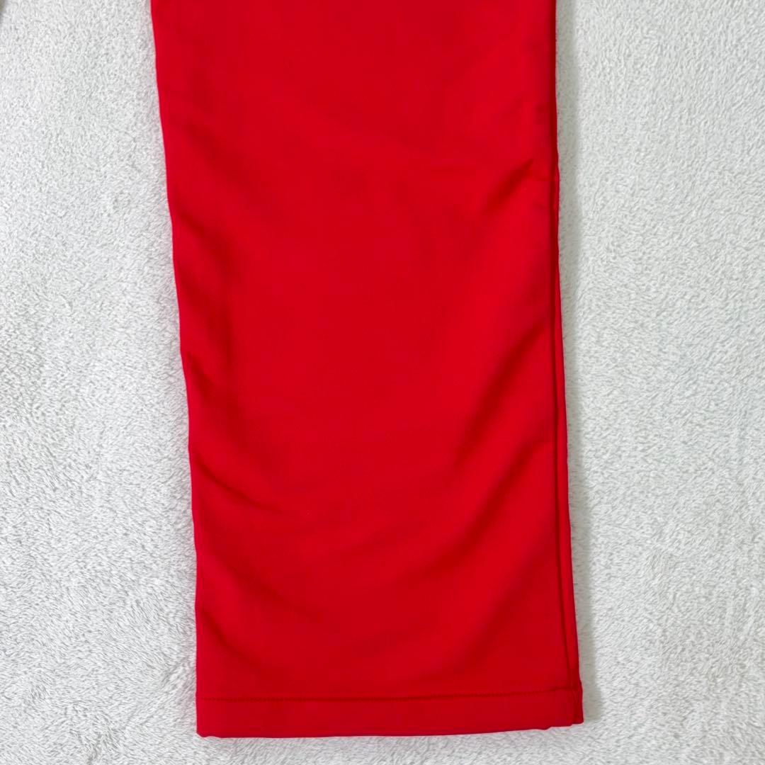 タグ付美品【OAKLEY】ゴルフパンツ 撥水 防寒 裏起毛 ロゴ刺繍 赤系 32