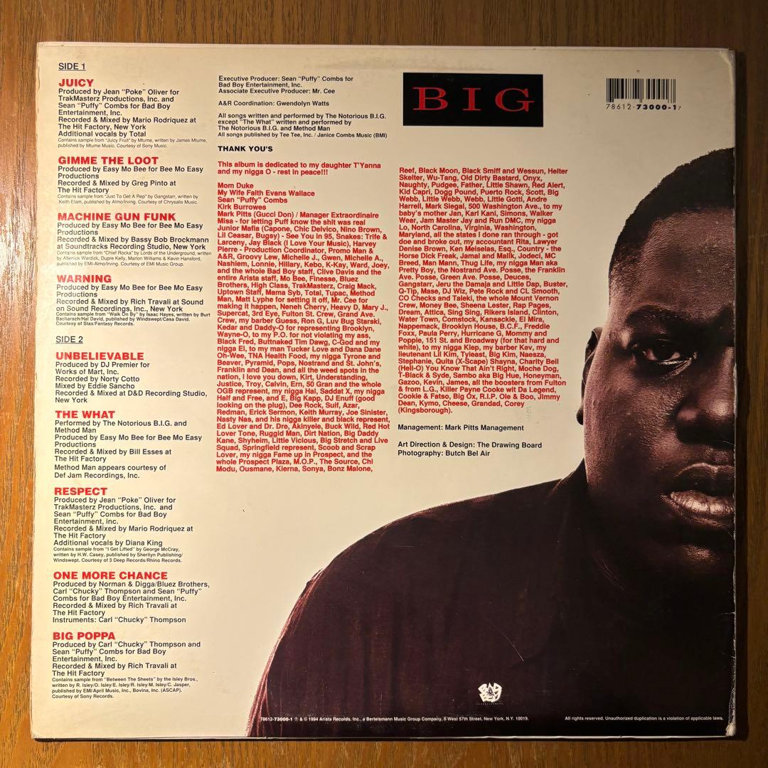 NOTORIOUS B.I.G. / READY TO DIE US正規