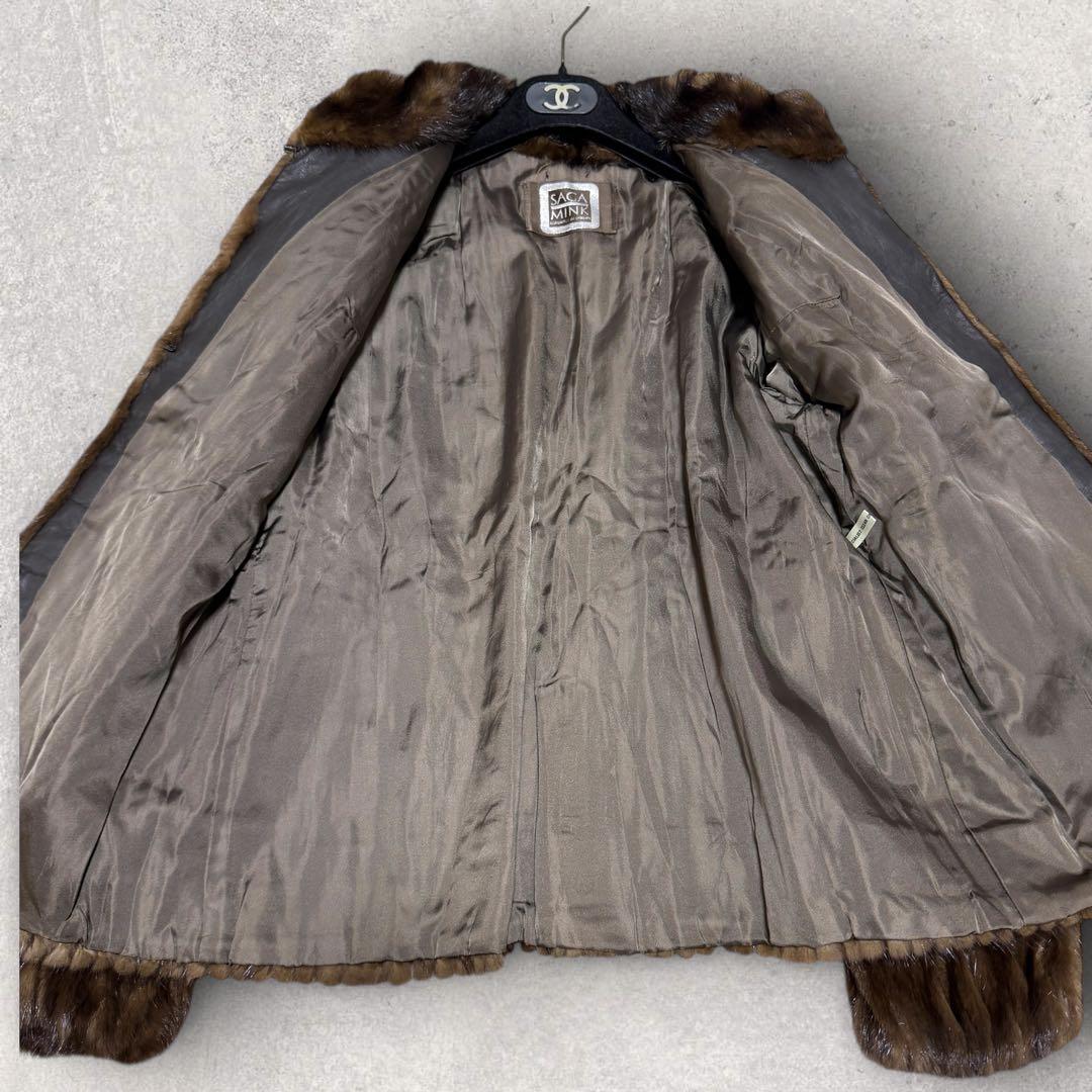 SAGA　MINK　サガミンク　銀タグ　毛皮　コート　S