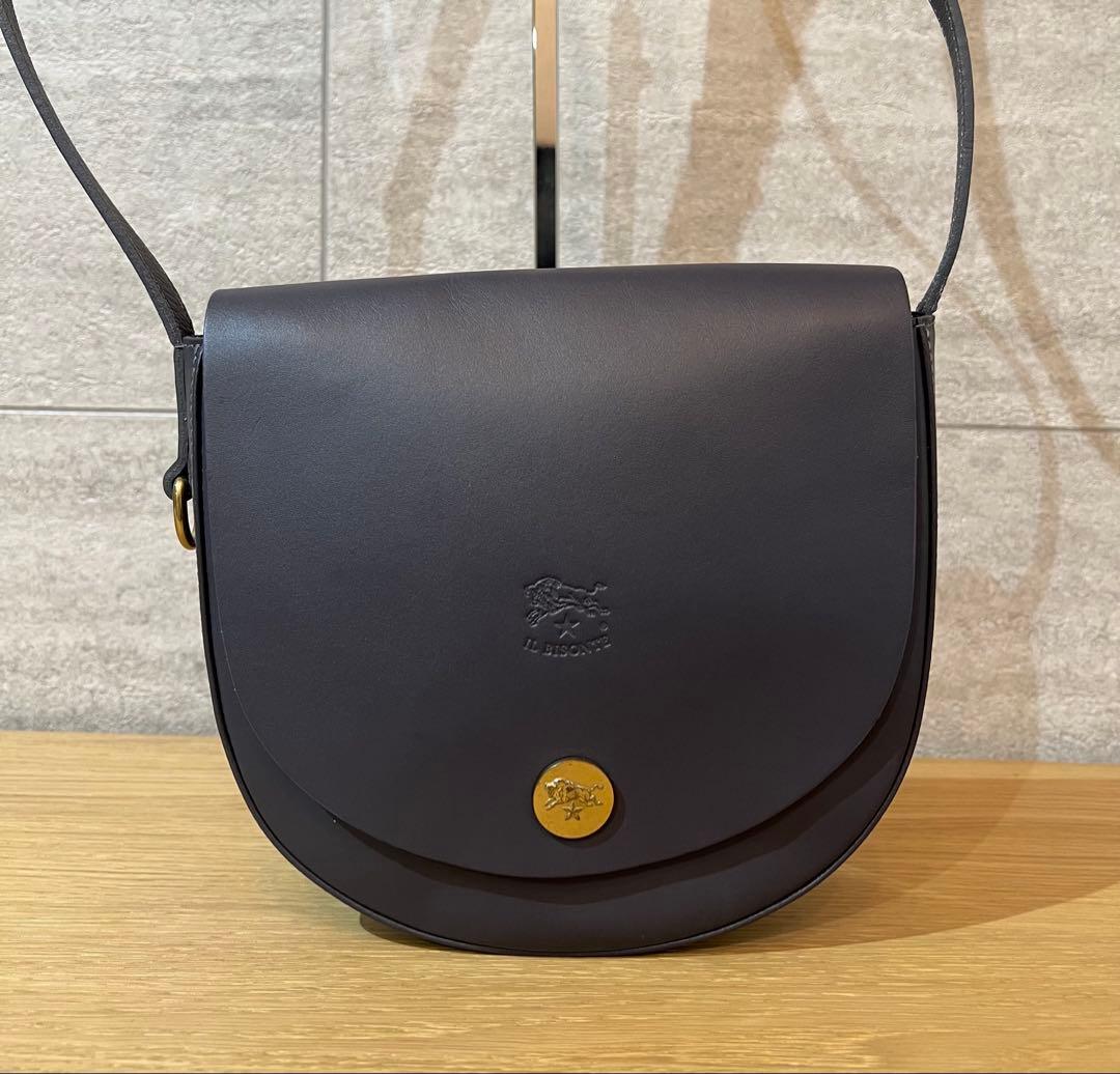 未使用　il bisonte ショルダーバッグ　スムースレザー
