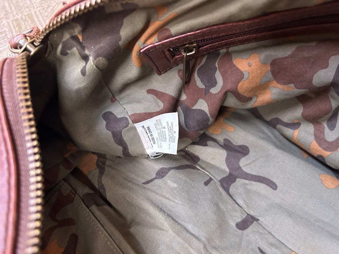 DIESEL 00s レザー×キャンバス×メタル 異素材ミックスボストンバック