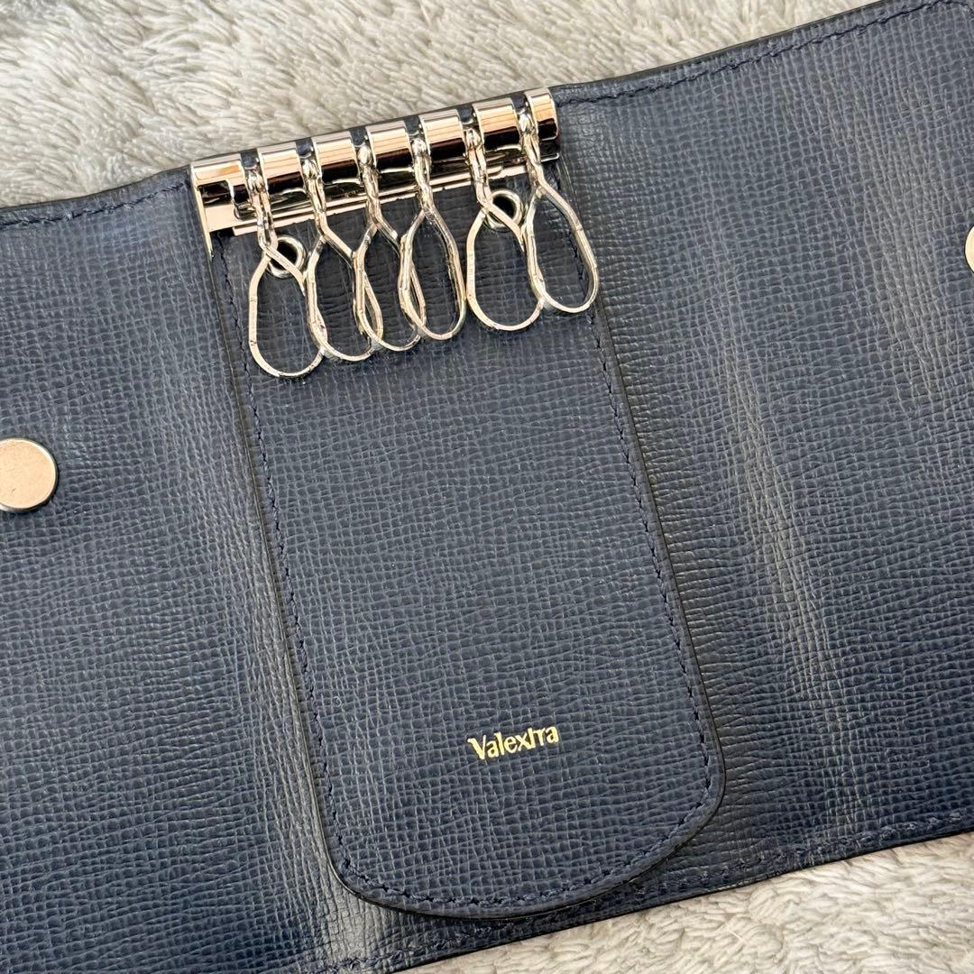 ⭐️未使用品⭐️　ヴァレクストラ　6連　キーケース　レザー　ネイビー　ユニセックス