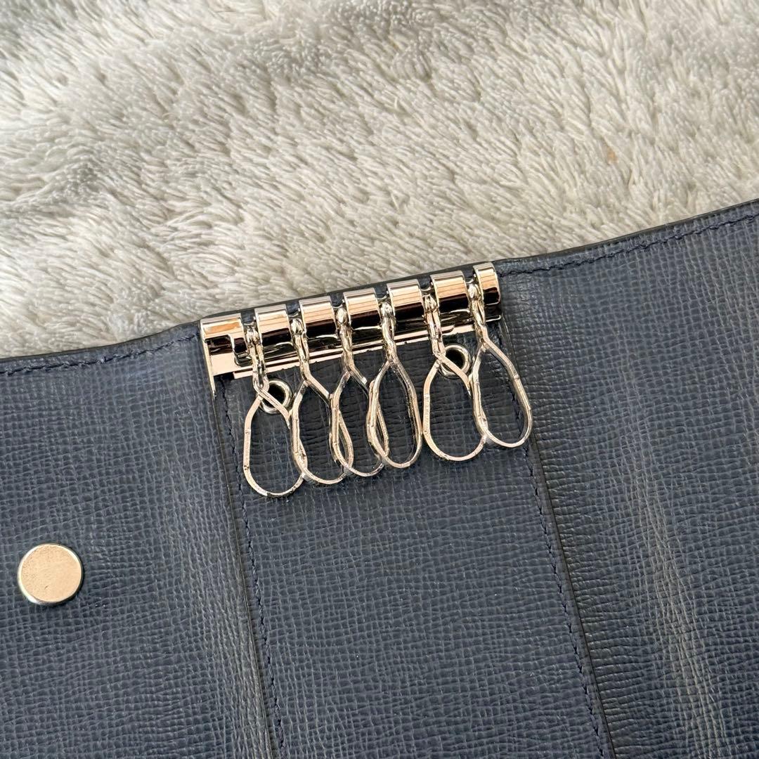 ⭐️未使用品⭐️　ヴァレクストラ　6連　キーケース　レザー　ネイビー　ユニセックス