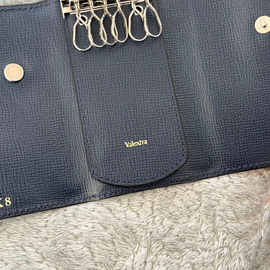 ⭐️未使用品⭐️　ヴァレクストラ　6連　キーケース　レザー　ネイビー　ユニセックス
