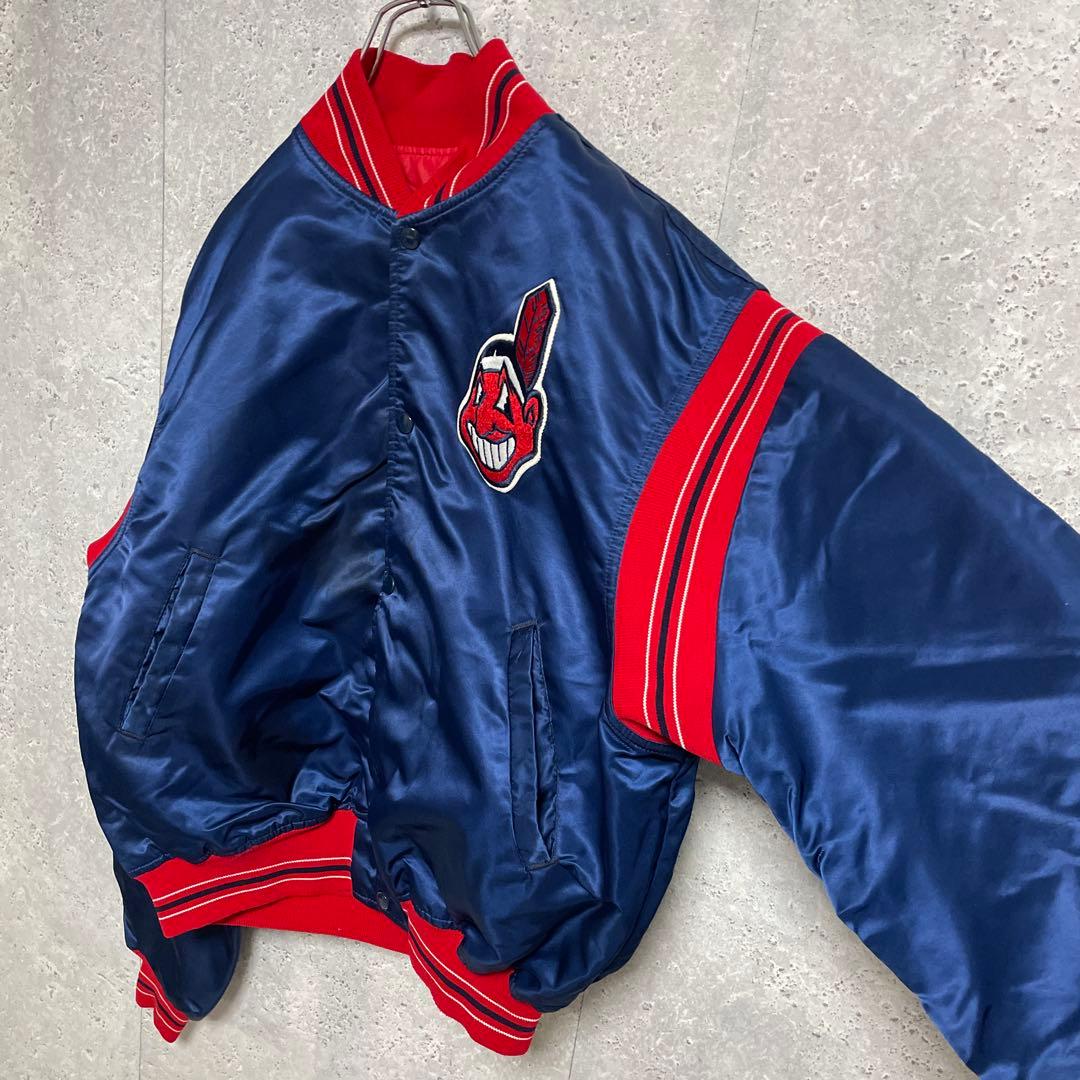 スターター　USA製 80s-90s インディアンズ　スタジアムジャンパー 短丈